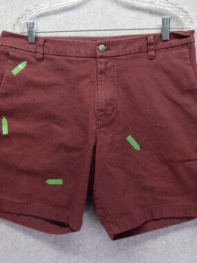 Lululemon Shorts Mens 34 Chino Golf‎ Casual Stretch Flex Flat Front Maroon Red